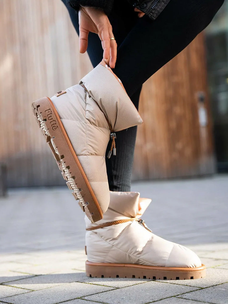 Classic Sand Beige Down Boot – MyFlufié